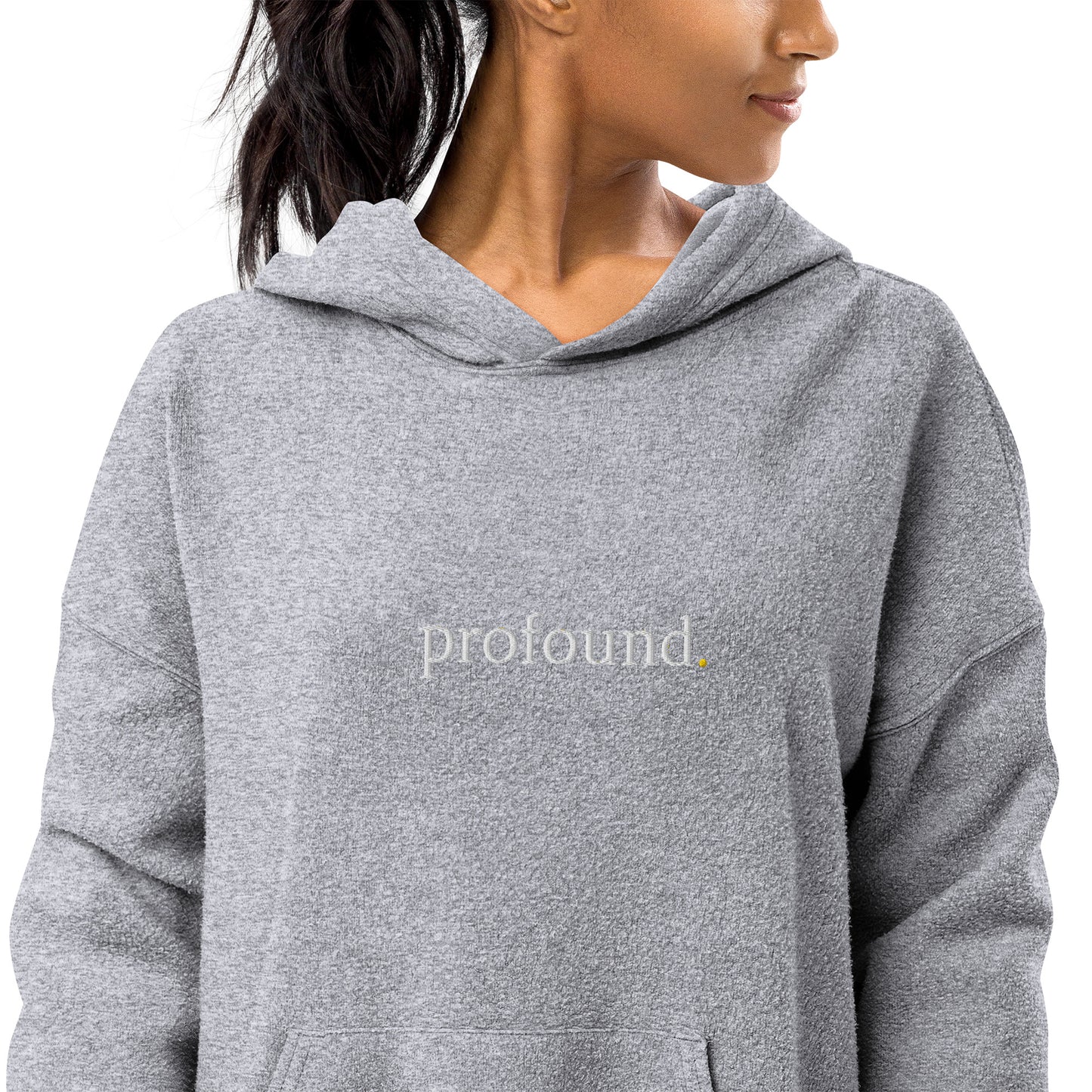 Unisex sueded fleece hoodie