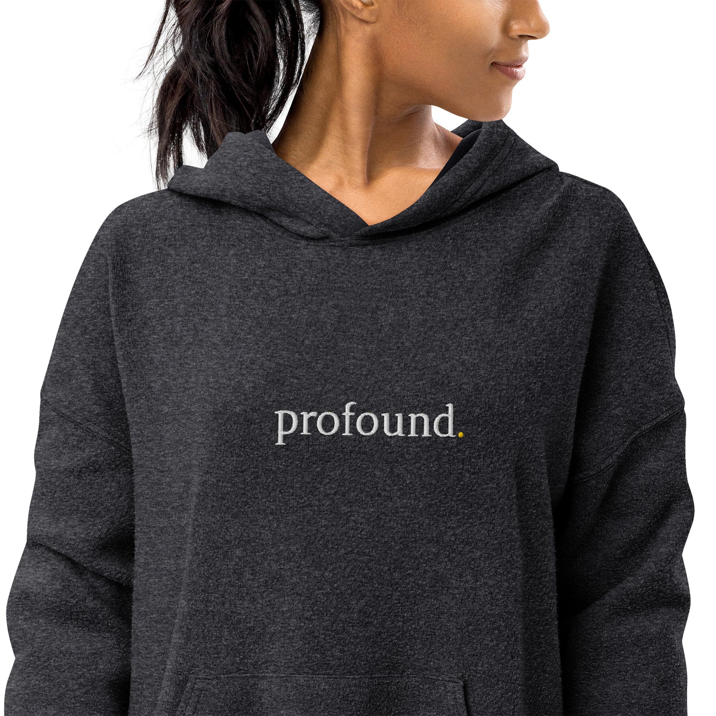 Unisex sueded fleece hoodie