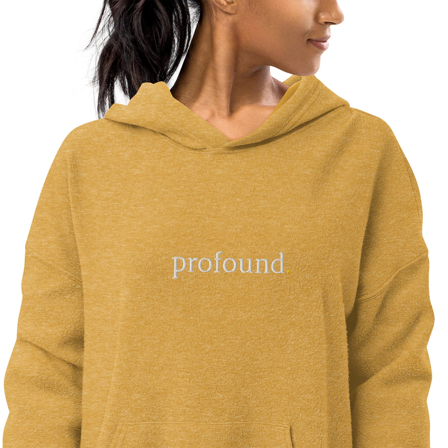 Unisex sueded fleece hoodie