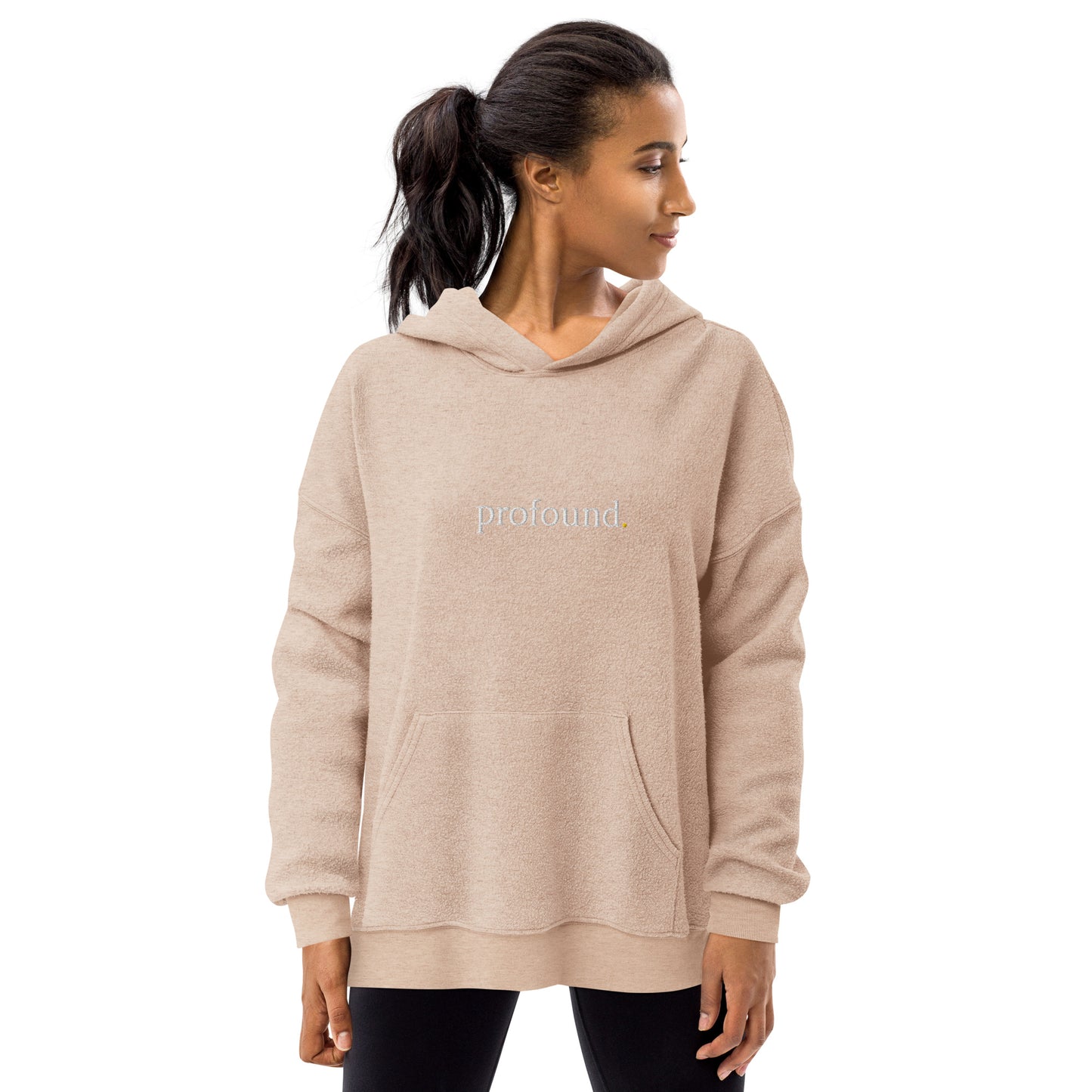 Unisex sueded fleece hoodie