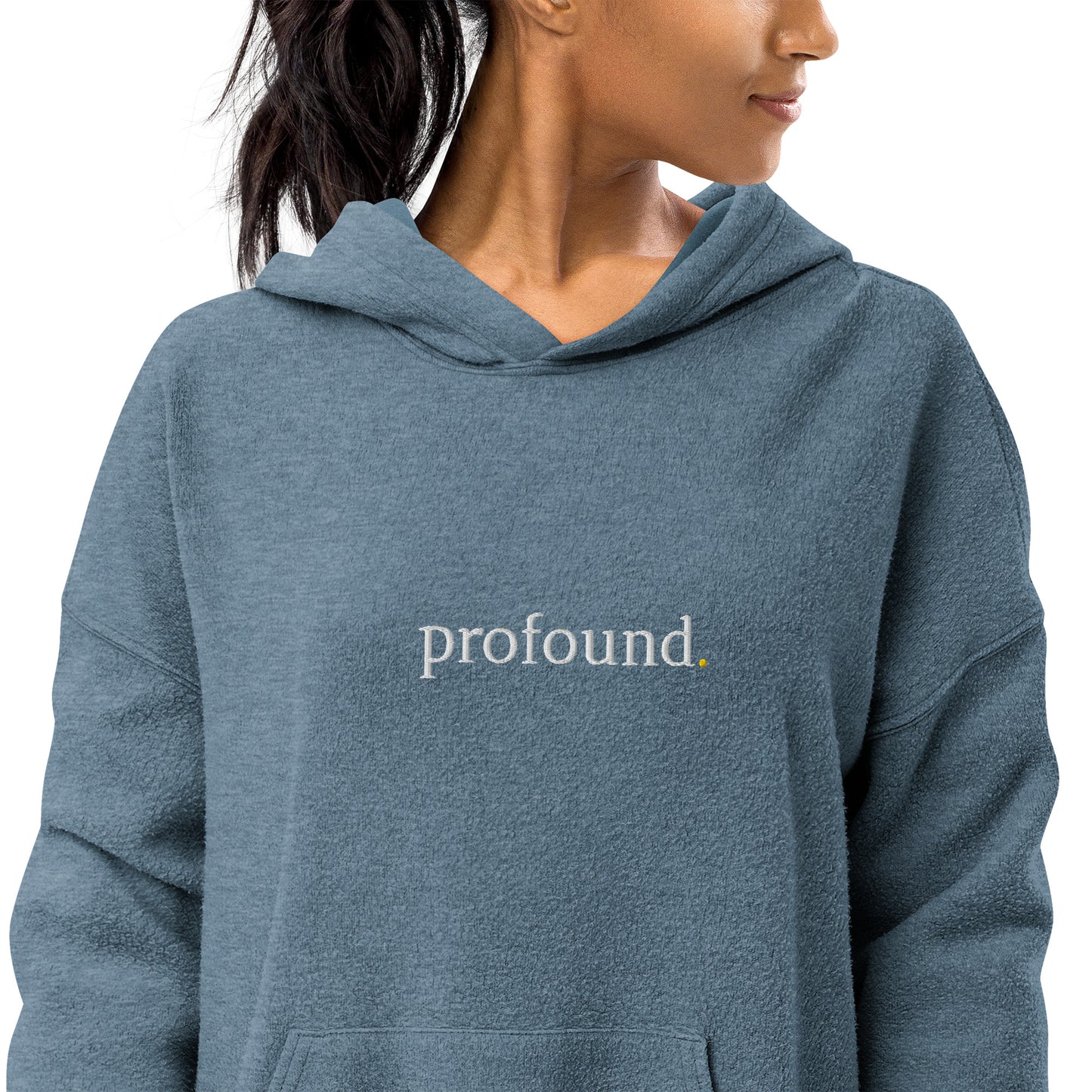 Unisex sueded fleece hoodie